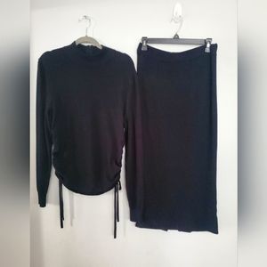 MICHAEL Michael Kors Black Knit Sweater Skirt 2 Piece Set